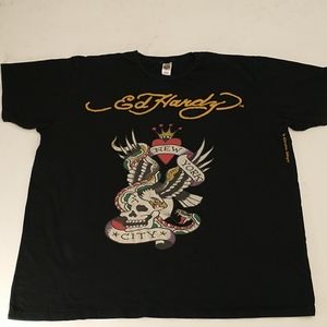 Don Ed Hardy Tee XXXXL New York City Black Skull